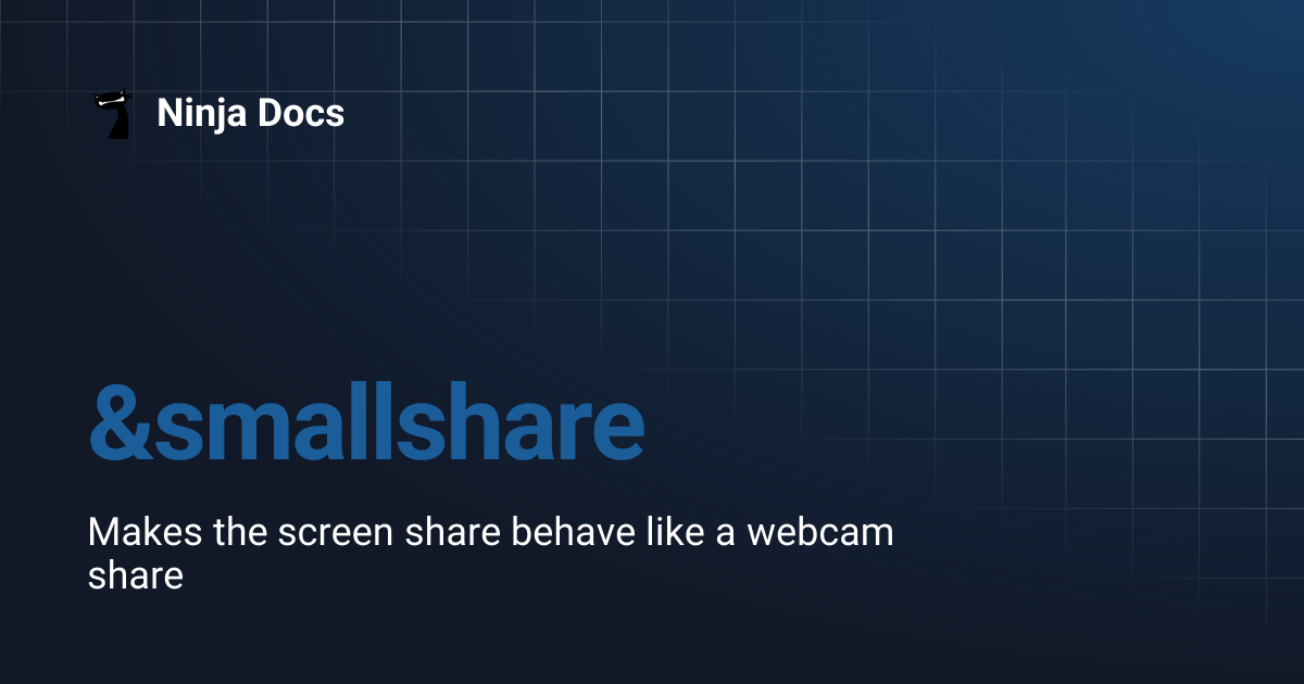 &smallshare | Ninja Docs